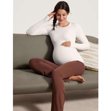 CRZ YOGA Women’s Butterluxe Maternity Long Sleeve Top