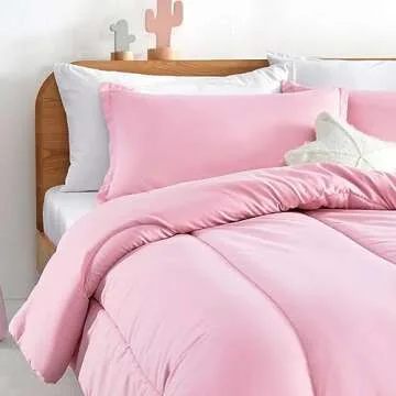 SLEEP ZONE Kids Pink Comforter Set - Soft & Durable