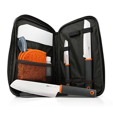 GSI Outdoors Santoku Knife Set for Camping in Grey