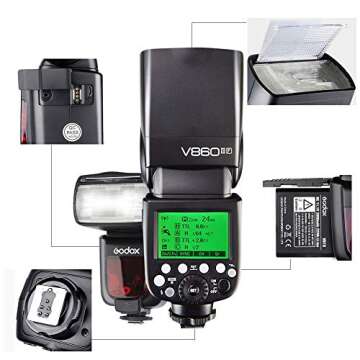 GODOX V860II-C Camera Flash Speedlite for Canon Camera 2.4G Wireless E-TTL 1/8000s High-Speed Sync G...