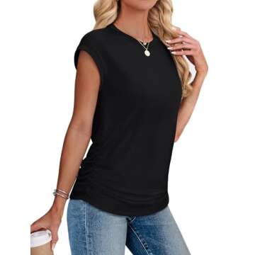 Stylish Womens Cap Sleeve Summer Tops for Every Occasion