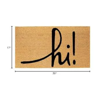 THEODORE MAGNUS Door Mat – Coir Doormat for Outdoor Entrance, Durable Welcome Mat with Non-Slip Backing, Perfect for Front Door and Entryway - Outdoor/Indoor - hi!