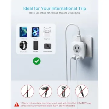 Universal Travel Adapter for Italy and Spain - VINTAR