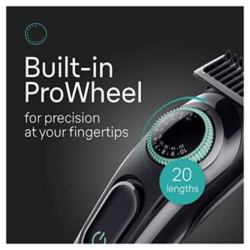 Braun All-In-One Style Kit Series 3 3430, 3-in-1 Trimmer for Men with Beard Trimmer, Ear & Nose Trimmer, Hair Clippers, Ultra-Sharp Blade, 20 Length Settings, Washable