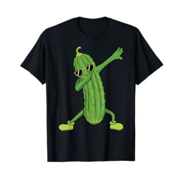 Funny Pickle Cucumber Gifts By SilentSoulArts Dabbing Pickle Dancing Cucumber Lover Unisex-Kids and ...