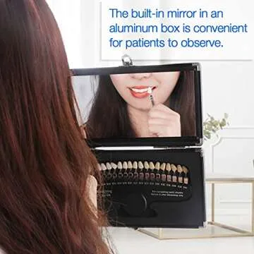 ANNWAH Dental Teeth Shade Guide, Professional Porcelain 3D R-20 Tooth Whitening Shade Chart with 20 Colors