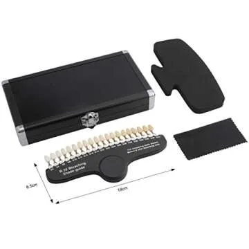 ANNWAH Dental Teeth Shade Guide, Professional Porcelain 3D R-20 Tooth Whitening Shade Chart with 20 Colors