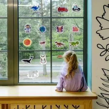 Reusable Sticker Book for Kids, Busy Book for Toddlers 1-3, Toddler Travel Toys, Preschool Learning Activities for Toddlers Ages 3-6, Jelly Quiet Book 6 Themes Include Animal Dinosaur Stickers(6 in 1)