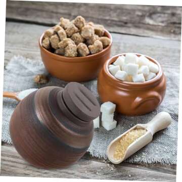 UTHCLO Tea Jar Decorative Porcelain Container with Lid Brown Bins Cookie Jar Sugar Jar Tin Canister Biscuits Tins Vintage Coffee Canister Vintage Canister Dry Food Storage Containers