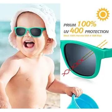 NACUWA Baby Sunglasses with UV Protection - Ages 0-2