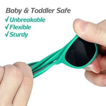 NACUWA Baby Sunglasses with UV Protection - Ages 0-2