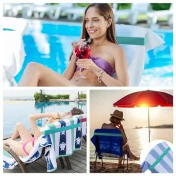 Beach Towel Bands (4 Pack), Beach Chair, Pool Chairs & Cruise Ship Essentials, The Better Towel Chair Clips Towel Holder Beach Towel Clips(4 Mix)