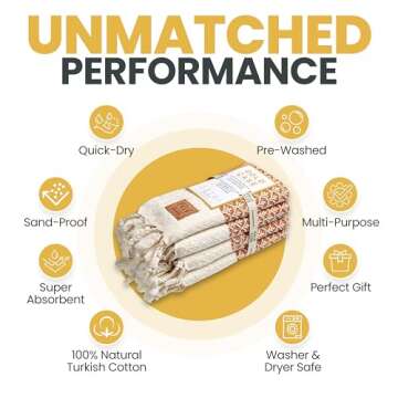 Gold CASE Turkish Hand Towels for Bathroom Set of 4 – 100% Cotton Bathroom Towels – Helen Kitche...