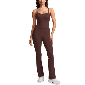 CRZ YOGA Butterluxe Flare Jumpsuit - Comfortable & Stylish Workout Onesie