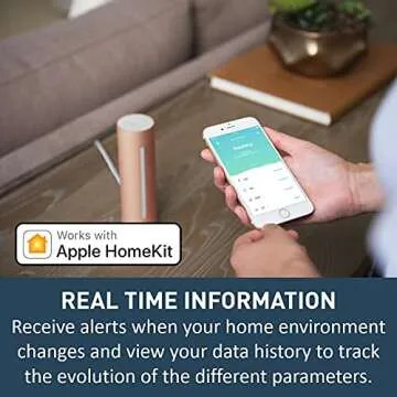 Smart Indoor Air Monitor by Netatmo | Measures Air Quality, Temperature, Humidity, Noise and CO2 Sen...