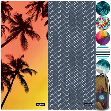 Youphoria Microfiber Quick Dry Beach Towel - Sand Free Beach Towel - Packable, Absorbent, Lightweigh...