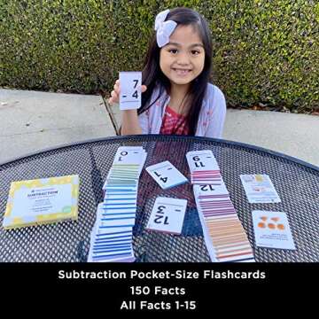 Think Tank Scholar Subtraction Flash Cards - 150 Facts 1-12 - (Award Winning) Math Flashcards for Ki...