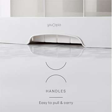 YouCopia StoraLid Food Container Lid Organizer, Tall Dividers, BPA-Free Adjustable Plastic Lid Storage for Kitchen Cabinet and Drawer Organization, White