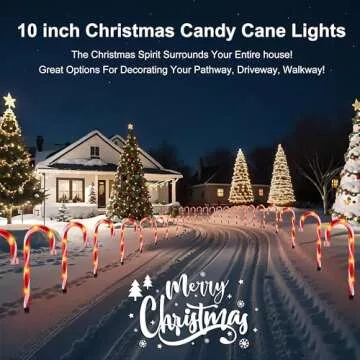 Candy Cane Lights for Festive Outdoor Decoration