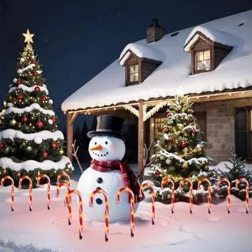 Candy Cane Lights for Festive Outdoor Decoration
