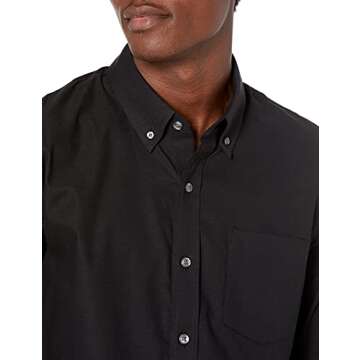 Goodthreads Men's Comfort Stretch Oxford Shirt, Black