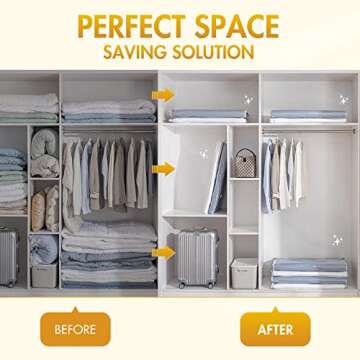 TAILI 4 Pack Vacuum Storage Bags, Jumbo Vacuum Seal Bags for Clothing (40x31 Inch), Space Saver for Bulky Bedding, Comforters, Blankets, Pillows, Large Closet Organization and Storage