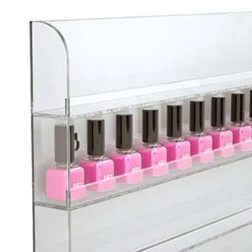 Acrylic Nail Polish Rack 120 Bottles Wall Organizer