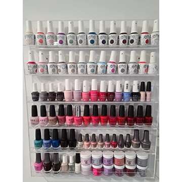 Acrylic Nail Polish Rack 120 Bottles Wall Organizer
