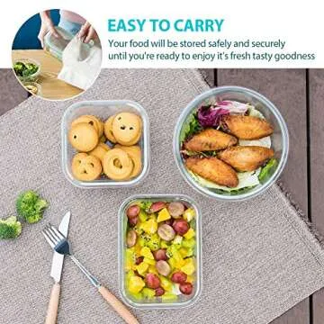 MUMUTOR Glass Food Storage Containers with Lids, [24 Piece] Meal Prep Containers, Airtight Glass Bento Boxes, BPA Free & Leak Proof (12 lids & 12 Containers)-Grey