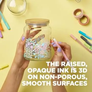 SAKURA 3D Soufflé Pen - 3-D Pen for Lettering, Drawing, Line Borders, Ornaments, & More - Opaque White and Pastel Ink Colors - 10 Pack