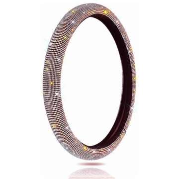 Stylish Bling Steering Wheel Cover for Women and Girls