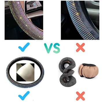 Stylish Bling Steering Wheel Cover for Women and Girls