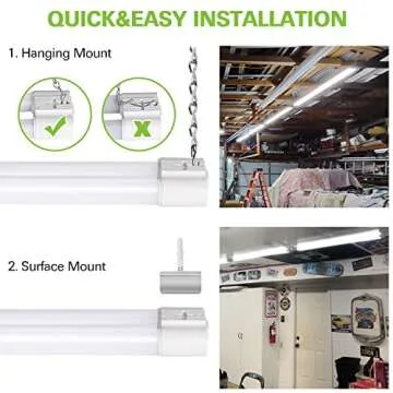 4FT LED Shop Light Linkable - 4400lm for Garage & Workshop