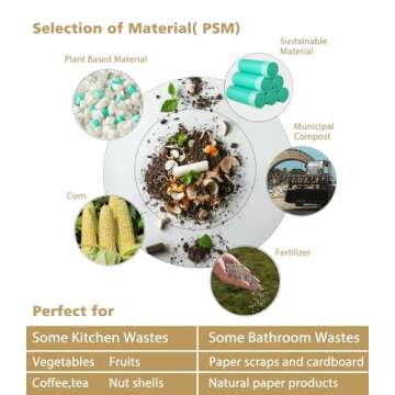 AYOTEE Compostable Trash Bags 4 Gallon Drawstring Trash Bags,100 Counts Ultra Strong Unscented Garba...