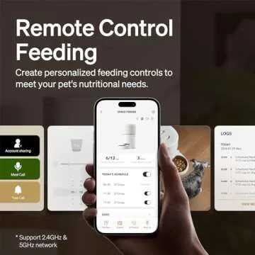 PETLIBRO Vacuum-Sealed Automatic Cat Feeders, 8L/34Cups Automatic Dog Feeder with 5G Wi-Fi, Automatic Cat Food Dispenser for Airtight Storage, Space Pet Feeder with 187mm Large Food Tray for Cat & Dog