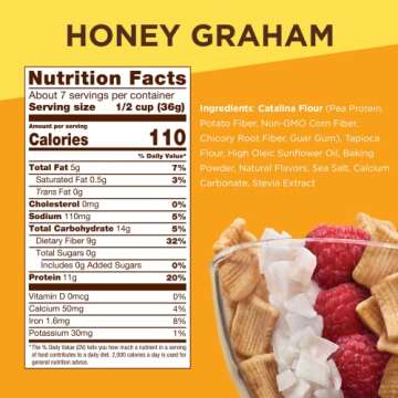 Catalina Crunch Honey Graham Cereal - Low Carb Vegan Snack