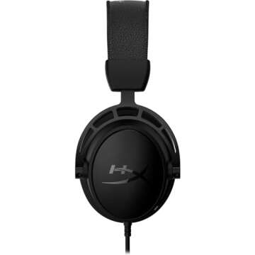 HyperX Cloud Alpha S Gaming Headset - 7.1 Surround Sound, Dual Chamber Drivers, Durable Aluminum Frame, Detachable Cable Noise Cancellation Microphone for PC, PS5, PS4 Control Mixer Black (Renewed)