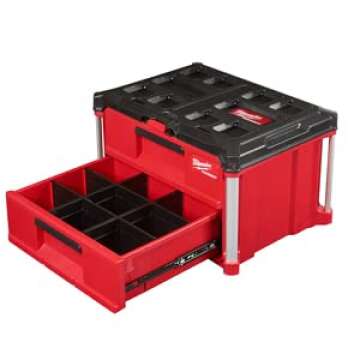 Milwaukee Packout 2-Drawer Tool Box | Durable, Mobile Storage Solution