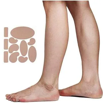 165 Pieces Moleskin for feet blisters Moleskin Tape Anti-wear Heels Stickers Blister Prevention Pads for Shoes Hiking 11 Shapes 15sets