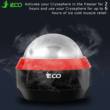 iECO Cryosphere Cold Massage Roller Ball - Massage Ball for Cold & Heat Relief, Myofascial Release, ...