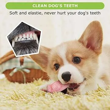 ENZZROA Dog Chew Toys for Puppy Teething, 3Pack 2-8 Months Puppies Teething Toys Soft & Durable Puppy Toys for Cleaning Teeth and Protects Oral Health Both Small Dogs & Medium Dog Suitable (3 Pack)