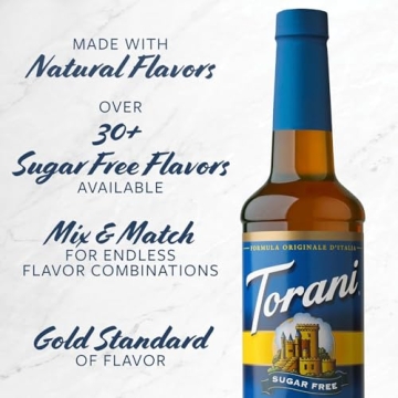 Torani Syrup Variety Packs, Sugar Free Coffee Favorites, 25.4 fl oz Bottle (Pack of 4)