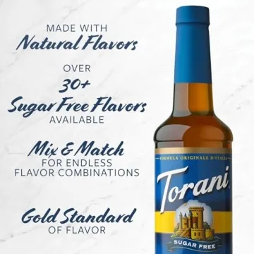 Torani Syrup Variety Packs, Sugar Free Coffee Favorites, 25.4 fl oz Bottle (Pack of 4)