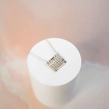 Special Date - Personalized Sterling Silver Calendar Charm Necklace Customize with the Special Date ...