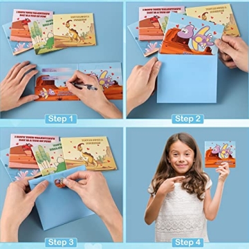 Dinosaur Valentines Cards for Kids with Punch-Out Puzzles
