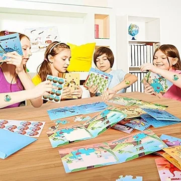 Dinosaur Valentines Cards for Kids with Punch-Out Puzzles