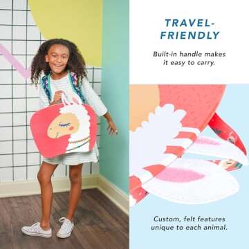 LAPGEAR Lap Pets Lap Desk for Lil’ Kids - Llama - Fits up to 11.6 Inch Laptops - Style No. 46749