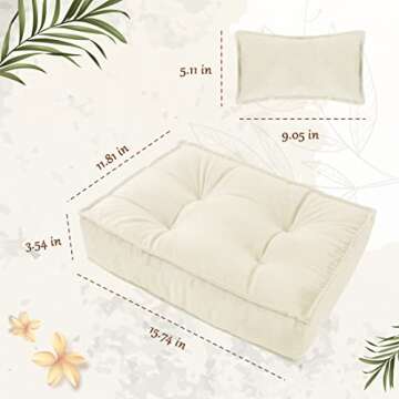 M&G House Newborn Photography Props Mattress Pillow Photography Accessories Baby Photoshoot Props Bed Mattress Bed Mat(Beige White)