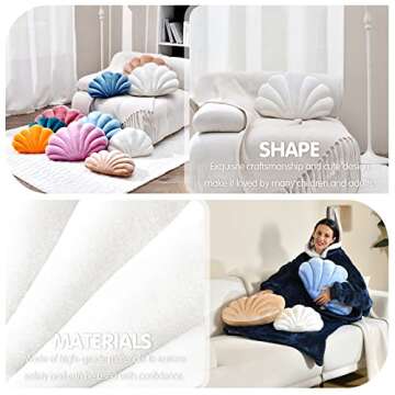 Sioloc Shell Pillow for Cozy Home Decor Accents