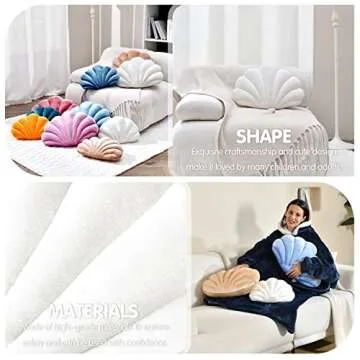 Sioloc Shell Pillow for Cozy Home Decor Accents